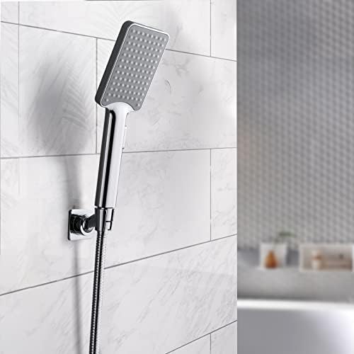 YDmeet Shower Head Holder, Adjustable Handheld Brass Shower Head Bracket, Wall Mount Holder, Drill Free Glue Installation (Polished Chrome) - Image 7