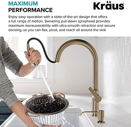 KRAUS Oletto Single Handle Pull Down Kitchen Faucet in Spot Free Stainless Steel, KPF-2820SFS - Image 5