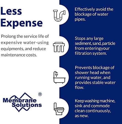 Membrane Solutions 5 Micron 10" x 2.5" Sediment Water Filter Replacement Cartridge for Any Water Filter 10 x 2.5 inch Whole House RO System, Compatible with GE FXUSC, Aqua-Pure AP110, WHKF-GD05-6 Pack - Image 5