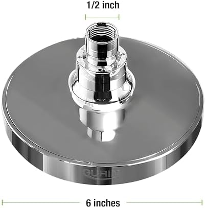 GURIN Shower Head High Pressure Rain, Luxury Bathroom Showerhead with Chrome Plated Finish, Adjustable Angles, Anti-Clogging Silicone Nozzles (2.5 GPM) - Image 4
