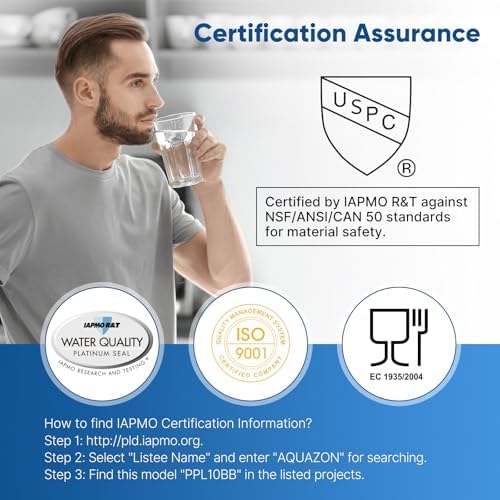 PUREPLUS 10" x 4.5" Whole House Pleated Sediment Filter for Well Water, Replacement Cartridge for GE FXHSC, Culligan R50-BBSA, Pentek R50-BB, DuPont WFHDC3001, American Plumber W50PEHD, GXWH40L, 3Pack - Image 4