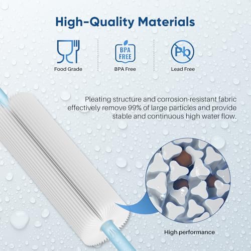 PUREPLUS 10" x 4.5" Whole House Pleated Sediment Filter for Well Water, Replacement Cartridge for GE FXHSC, Culligan R50-BBSA, Pentek R50-BB, DuPont WFHDC3001, American Plumber W50PEHD, GXWH40L, 3Pack - Image 6