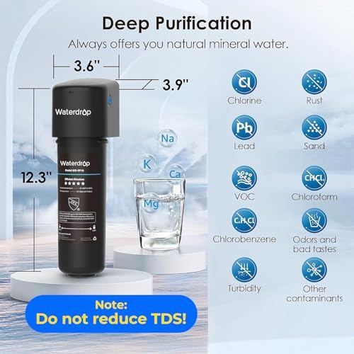 Waterdrop 10UA Under Sink Water Filter System, Reduces PFAS, PFOA/PFOS, Lead, Chlorine, Bad Taste & Odor, Under Counter Water Filter Direct Connect to Kitchen Faucet, NSF/ANSI 42 Certified, 8K Gallons - Image 2