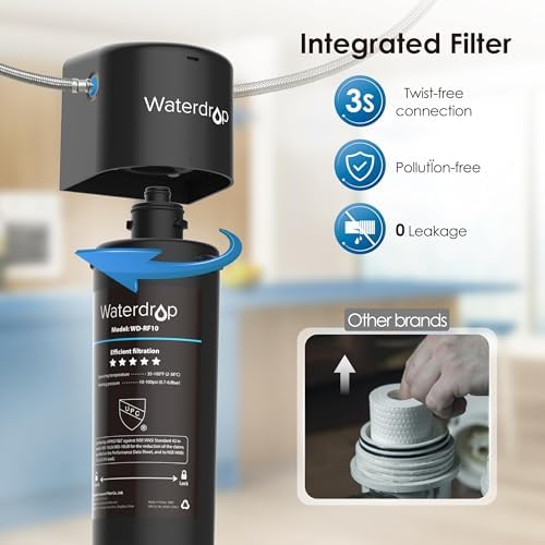Waterdrop 10UA Under Sink Water Filter System, Reduces PFAS, PFOA/PFOS, Lead, Chlorine, Bad Taste & Odor, Under Counter Water Filter Direct Connect to Kitchen Faucet, NSF/ANSI 42 Certified, 8K Gallons - Image 8
