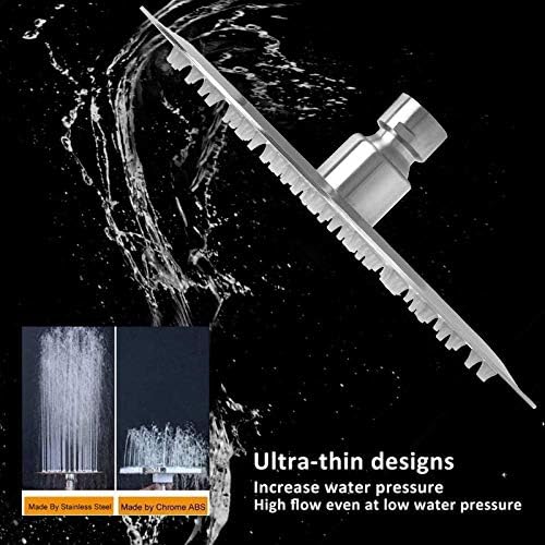 NearMoon Rain Shower Head, Ultra-Thin Design-Pressure Boosting, Awesome Some Experience, High Flow Stainless Steel Rainfall Head (8 Inch,Brushed Nickel) - Image 4