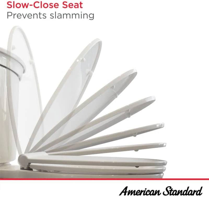 American Standard 5503A00B.020 Slow Elongated Closed Front Toilet Seat, White - Image 9