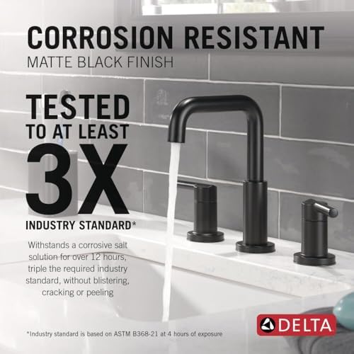 Delta 35849LF-BL Nicoli Bathroom Faucet, Lever Handle, Matte Black - Image 2