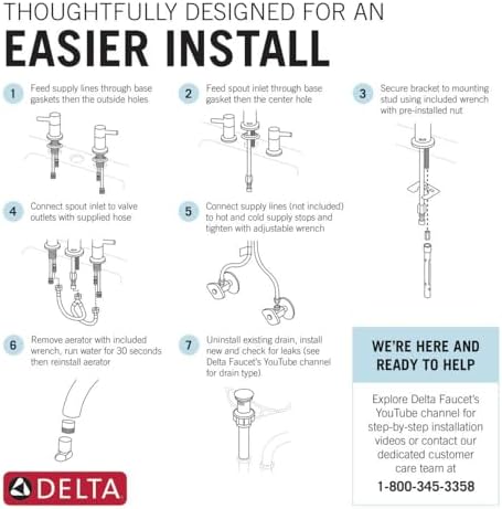 Delta 35849LF-SS Nicoli Bathroom Faucet, Lever Handle, Stainless - Image 6