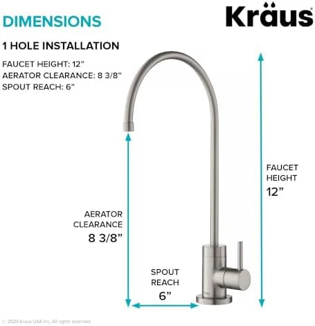 KRAUS Purita 100% Lead-Free Kitchen Water Filter Faucet in Spot Free Stainless Steel, FF-100SFS - Image 4