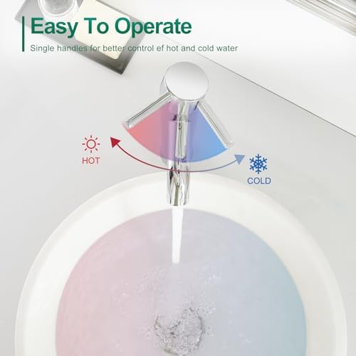 Bathroom Vessel Sink Faucet Modern Basin Mixer Tap Chrome Tall body Single Handle One Hole Lavatory Faucet - Image 3