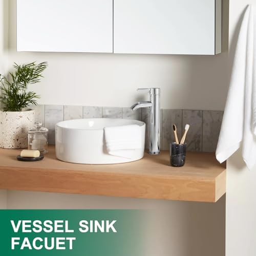 Bathroom Vessel Sink Faucet Modern Basin Mixer Tap Chrome Tall body Single Handle One Hole Lavatory Faucet - Image 6