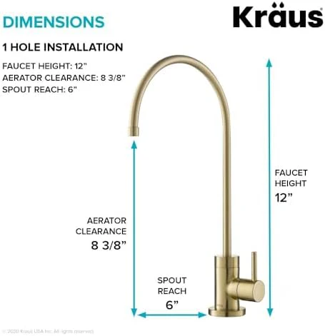 KRAUS Purita 100% Lead-Free Kitchen Water Filter Faucet in Spot Free Antique Champagne Bronze, FF-100SFACB - Image 4