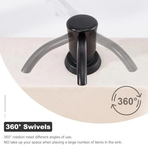 GAGALIFE Soap Dispenser for Kitchen Sink, ABS in Counter Soap Dispenser(Oil Rubbed Bronze), with 17 Ounce Large Pet Soap Bottle, Refill from The Top, Venetian Bronze - Image 8