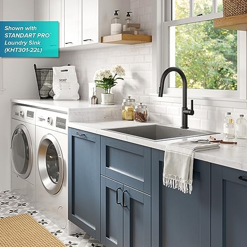 KRAUS Oletto Single Handle Pull Down Kitchen Faucet in Matte Black, KPF-2820MB - Image 8