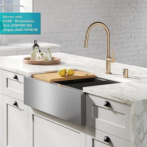 KRAUS Oletto Single Handle Pull Down Kitchen Faucet in Spot Free Antique Champagne Bronze, KPF-2820SFACB - Image 11