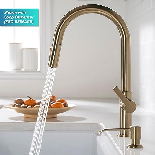 KRAUS Oletto Single Handle Pull Down Kitchen Faucet in Spot Free Antique Champagne Bronze, KPF-2820SFACB - Image 12