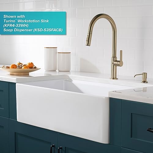 KRAUS Oletto Single Handle Pull Down Kitchen Faucet in Spot Free Antique Champagne Bronze, KPF-2820SFACB - Image 13