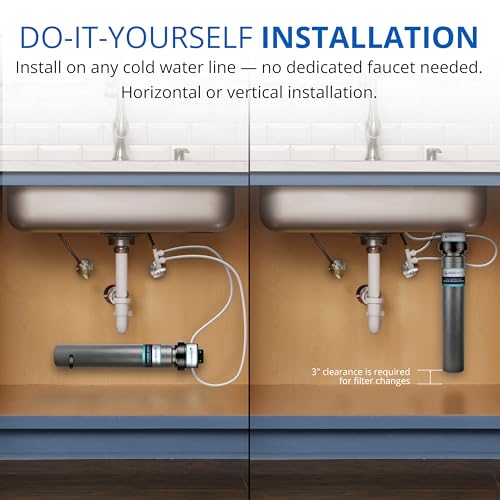 Aquasana Water Filter for Sink Faucet - Reduces 99% of 78 Contaminants Including Chlorine & Lead from Tap Water - Under Sink Filtration - Claryum Direct Connect - Image 3