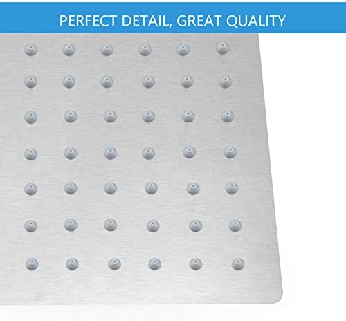 NearMoon Rain Shower Head, High Flow Stainless Steel Square Rainfall Shower, Waterfall Bath Shower Body Covering, Ceiling or Wall Mount (12 Inch, Brushed Nickel) - Image 4
