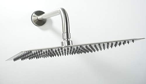 NearMoon Rain Shower Head, High Flow Stainless Steel Square Rainfall Shower, Waterfall Bath Shower Body Covering, Ceiling or Wall Mount (12 Inch, Brushed Nickel) - Image 6