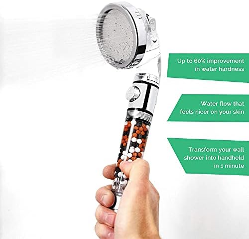 Original StoneStream EcoPower High Pressure Handhled Shower Head + Shower Filter + Wall Adapter Kit - Image 2