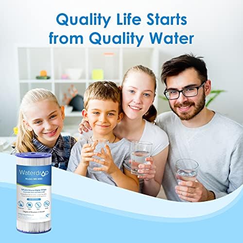 Waterdrop W50PEHD Whole House Water Filter, Replacement for American Plumber, W10-PR, Culligan® R50-BBSA, GE ®FXHSC, GXWH40L, GXWH35F, 5 Micron, 10" x 4.5", High Flow Sediment Filters, Pack of 3 - Image 9
