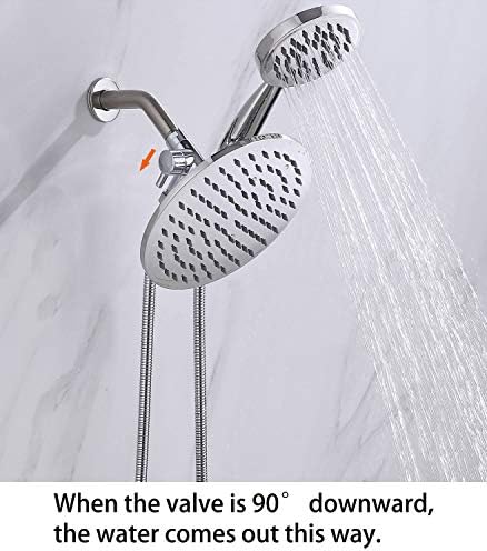 G-Promise Solid Metal Shower Arm Diverter with Holder for Hand Held Showerhead and Fixed Spray Head, G 1/2 3-Way Bathroom Universal Diverter System Replacement Part (Polished Chrome) - Image 6