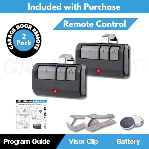 Garage Stop 2X for 893LM 893Max 891LM 371LM 373LM 971LM 973LM LiftMaster Craftsman Chamberlain Garage Door Remote, for 5 Learn Button, Garage Door Opener Remote - Image 5