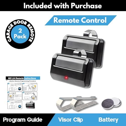 Garage Stop 2X for 891LM Chamberlain Craftsman Liftmaster Garage Door Opener Remote Replacement, 1993 to Present Garage Clicker, Universal Garage Door Opener Remote - Image 5