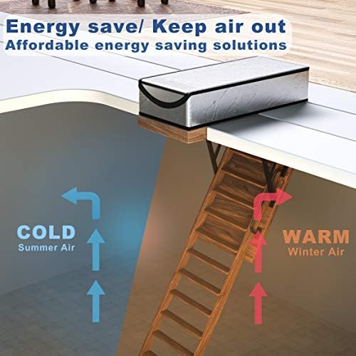 Attic Stairs Insulation Cover 25"x54"x11", Pull Down Ladder Attic Door Insulation Cover for Garage, Easy Use Installation Tool 400 Staples - Image 2