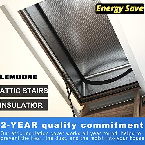 Attic Stairs Insulation Cover 25"x54"x11", Pull Down Ladder Attic Door Insulation Cover for Garage, Easy Use Installation Tool 400 Staples - Image 3