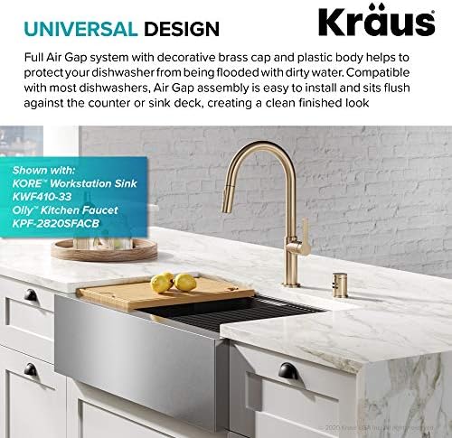 KRAUS Dishwasher Air Gap in Spot Free Antique Champagne Bronze, KAG-1SFACB - Image 3