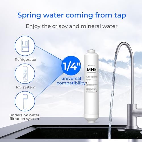 Waterdrop Remineralization Under Sink Water Filtration, 1/4” Quick Connect Post Filter for RO Reverse Osmosis Filter System, Restore Essential Minerals - Image 2