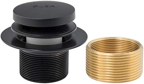 Artiwell Tip-Toe Bathtub Drains Trim Set with Two-Hole Overflow Faceplate, Replacement Bath Drain Trim Kit with 2-Hole Overflow Faceplate and Universal Fine/Coarse Thread (MATT BLACK) - Image 4
