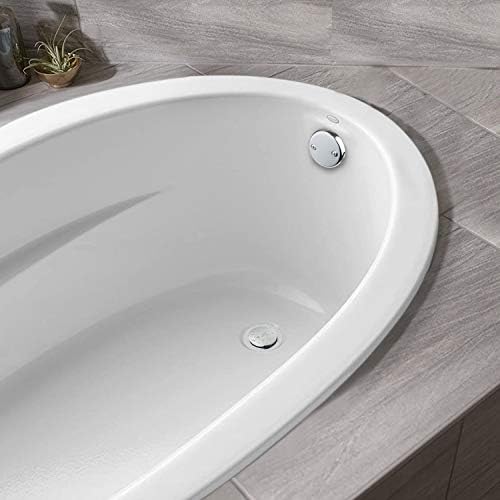 Artiwell Tip-Toe Bathtub Drains Trim Set with Two-Hole Overflow Faceplate, Replacement Bath Drain Trim Kit with 2-Hole Overflow Faceplate and Universal Fine/Coarse Thread (CHROME PLATED) - Image 2