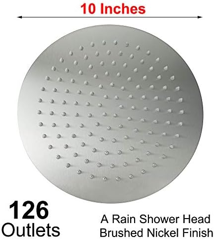 NearMoon Rain Shower Head, Ultra-Thin Design-Pressure Boosting, Awesome Some Experience, High Flow Stainless Steel Rainfall Head (10 Inch, Brushed Nickel) - Image 2