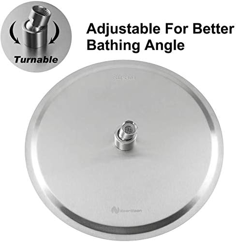 NearMoon Rain Shower Head, Ultra-Thin Design-Pressure Boosting, Awesome Some Experience, High Flow Stainless Steel Rainfall Head (10 Inch, Brushed Nickel) - Image 5