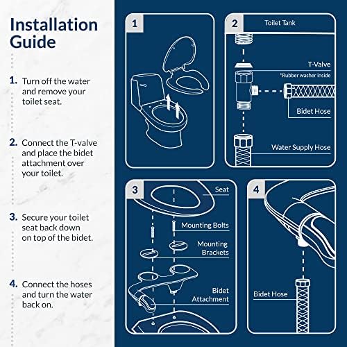 Bio Bidet SlimTwist Simple Toilet White with Dual Nozzle, Fresh Water Spray, Non Bidet Attachment, 1 Pack - Image 5