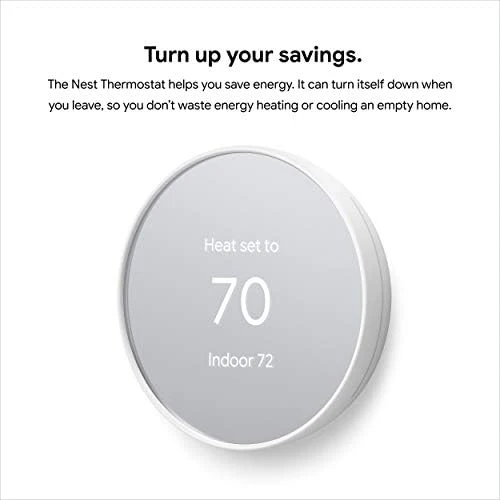Google Nest Thermostat - Smart Thermostat for Home - Programmable Wifi Thermostat - Snow - Image 2