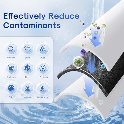 5 Micron 10" x 4.5" Whole House Water Filter Compatible with GE FXHTC, GXWH40L, RFC-BBSA, W50PEHD, Whirlpool WHKF-GD25BB, GXWH35F, GNWH38S, Dupont WFHD13001, Pentek R50-BB, 4WH-HDGR-F01 4PACK - Image 3
