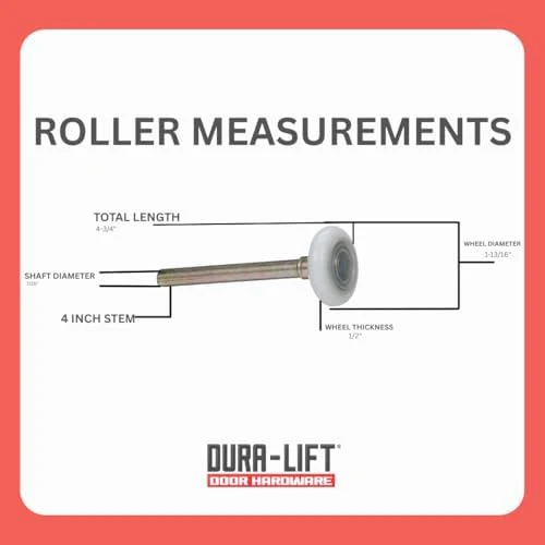 DURA-LIFT Ultra-Life MAX 2" Sealed 6200ZZ Bearing Nylon Garage Door Roller, 4" Stem, Pack of 12 - Image 8