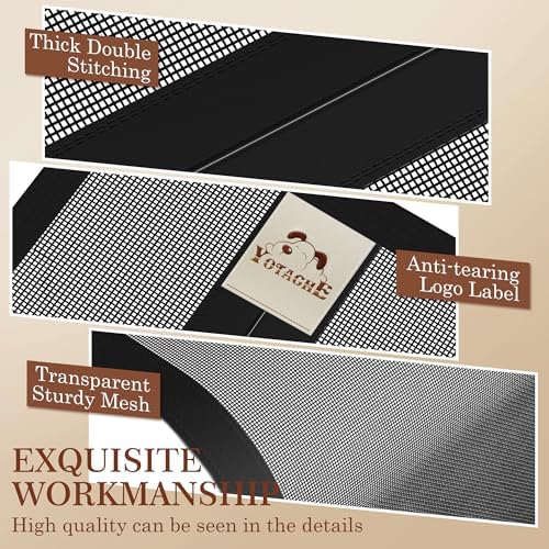 Yotache Reversible Left Right Side Opening Magnetic Screen Door Fits Door Size 62 x 80, Enjoy Breeze Net Curtain for Front, Balcony, Patio Sliding Door, Actual Screen Size 64" x 81" - Image 5