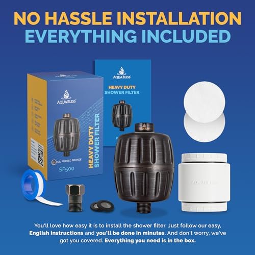 AquaBliss HEAVY DUTY Shower Filter – Advanced 30x Filtration - Universal Multi-Stage Shower Head Filter Reduces Chemicals, Chlorine & Odors - Oil Rubbed Bronze (SF500) - Image 6