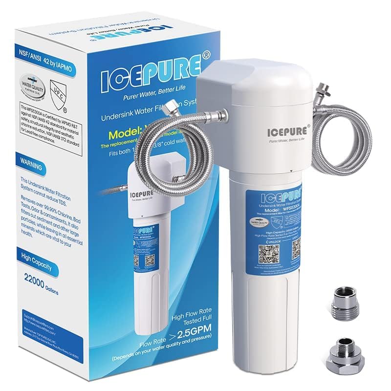 ICEPURE Under Sink Water Filter System, 3 Years or 22000 Gallons Ultra High Life NSF/ANSI 42 Certified, Removes Heavy Metals,Chlorine,Direct Connect Under Counter Drinking Water System, USA Tech - Image 2