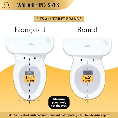 Slow Close Toilet Seat BR501-00 White Elongated, Stain-Resistant and Easy to Keep Clean, Heavy Duty Fits All Toilet Brands, Executive Series - Image 2