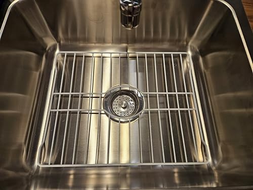 SOFINNI Sink Protectors for Kitchen Sink Bottom with White Coating Sink Grate Insert Grid Sink Bowl Drying Rack Steel Large (12.5" x 18") - Image 4