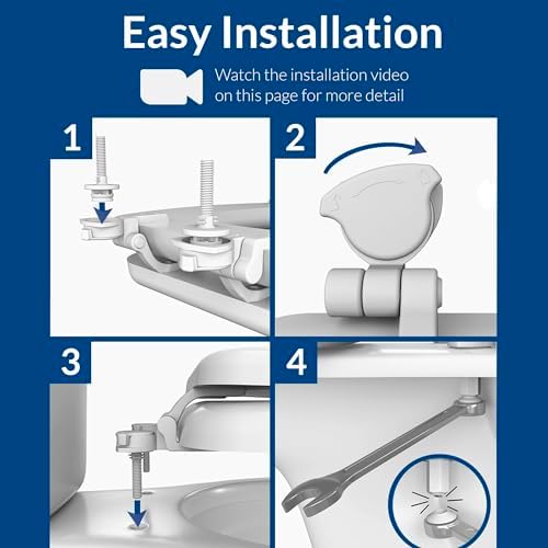 Mayfair Padded Toilet Seat, Cushioned Soft Vinyl over Wood Core Seat, Secure Hinges, Easy Clean, Round, Bone - Image 8