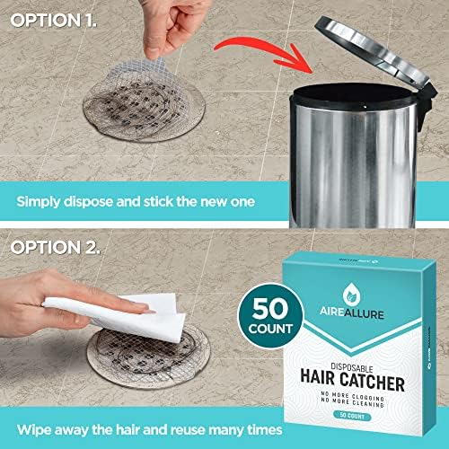 50 Pack, Disposable Shower Drain Hair Catcher Mesh Stickers… - Image 6