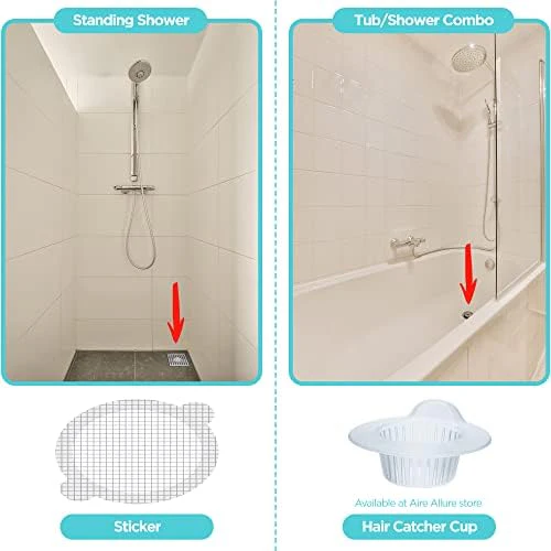 50 Pack, Disposable Shower Drain Hair Catcher Mesh Stickers… - Image 9