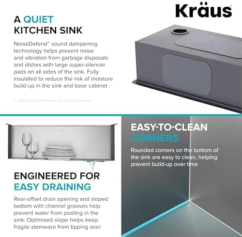 KRAUS Kore 36-Inch Undermount Workstation 16 Gauge Single Bowl Stainless Steel Kitchen Sink with Accessories, KWU110-36 - Image 9
